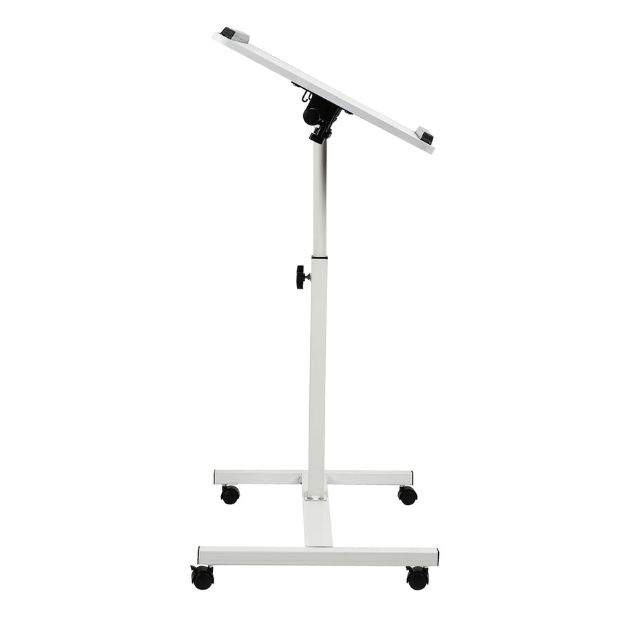 Mobilt skrivbordsstativ Maclean, vit, höjdjusterbar 59-89cm, max. 30kg , MC-121 W