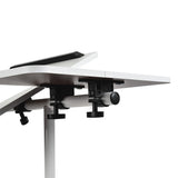 Mobilt skrivbordsstativ Maclean, vit, höjdjusterbar 59-89cm, max. 30kg , MC-121 W