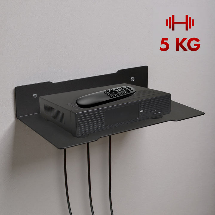 Maclean vägghylla för avkodare, enkel, max. 5kg, stål, MC-122
