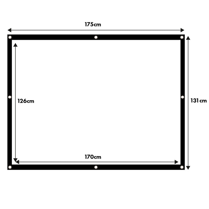 Maclean projektionsduk, 86", 175x131cm, 25mm 4:3 ram, spännkrokar, MC-166