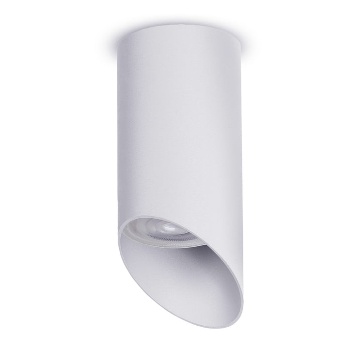 Maclean utanpåliggande armatur/rör, spot, rund, aluminium, GU10, 55x130mm, vit, MCE360 W+LED-lampa GU10 7W Maclean Energy MCE437 NW neutralvit 4000K, 220-240V~, 50/60Hz, 490 lumen