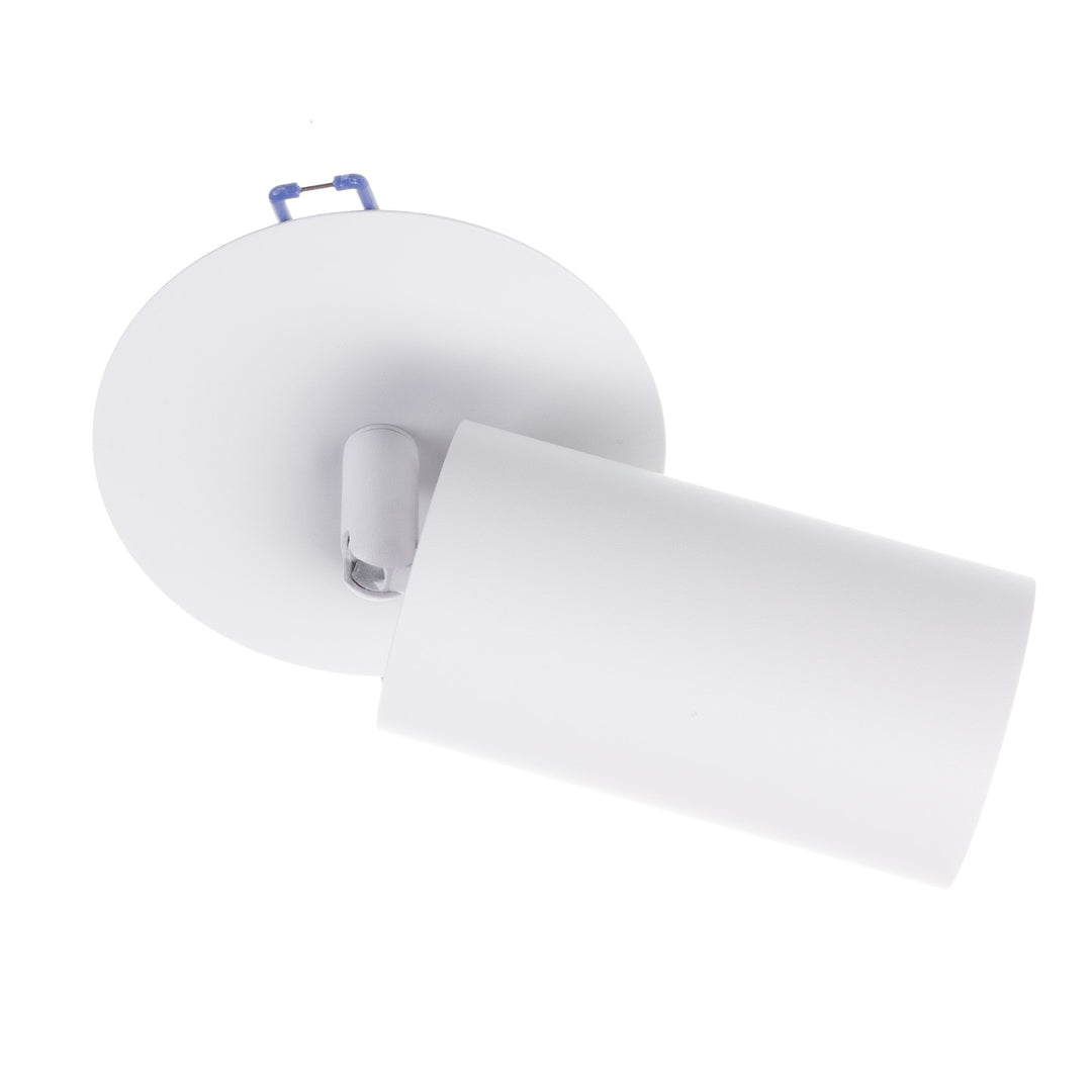 Maclean infälld montering/rörarmatur, spot, rund, aluminium, GU10, 55x130mm, vit, MCE364 W + LED-lampa GU10 7W Maclean Energy MCE437 WW varmvit 3000K, 220-240V~, 50/60Hz, 490lm