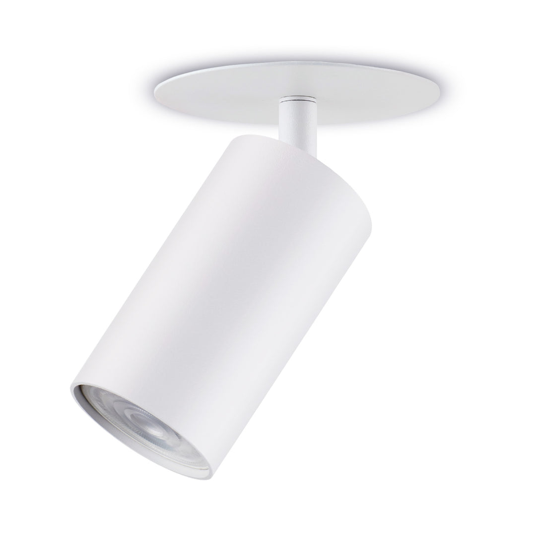 Maclean infälld montering/rörarmatur, spot, rund, aluminium, GU10, 55x130mm, vit, MCE364 W + LED-lampa GU10 7W Maclean Energy MCE437 WW varmvit 3000K, 220-240V~, 50/60Hz, 490lm