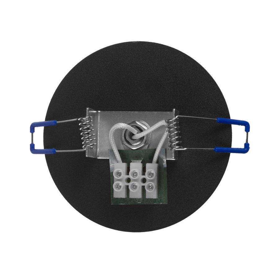 Maclean infälld montering/rörarmatur, spot, rund, aluminium, GU10, 55x130mm, svart färg, MCE364 B 3st+ LED-lampa GU10 7W Maclean Energy MCE437 WW varmvit 3000K, 220-240V~, 50/60Hz 3st