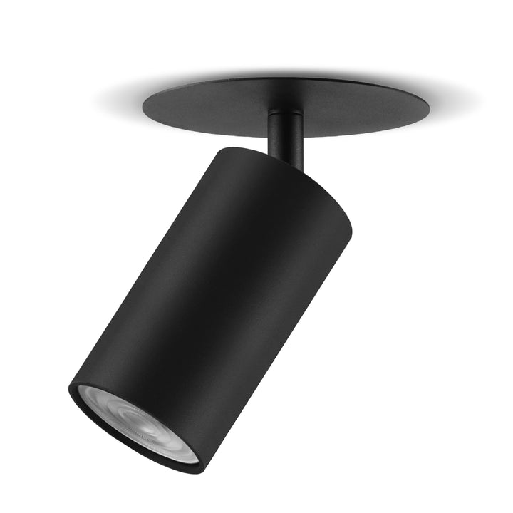 Maclean infälld armatur/rör, spot, rund, aluminium, GU10, 55x130mm, färg svart, MCE364 B 3st+ LED-lampa GU10 7W Maclean Energy MCE437 NW neutralvit 4000K, 220-240V~, 50/60Hz, 3st