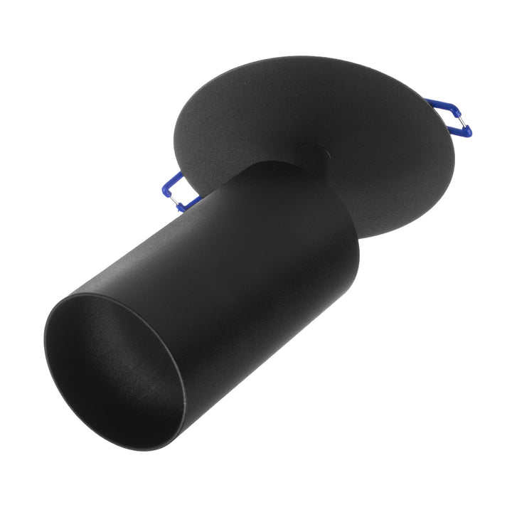 Maclean infälld armatur/rör, spot, rund, aluminium, GU10, 55x130mm, färg svart, MCE364 B 3st+ LED-lampa GU10 7W Maclean Energy MCE437 NW neutralvit 4000K, 220-240V~, 50/60Hz, 3st