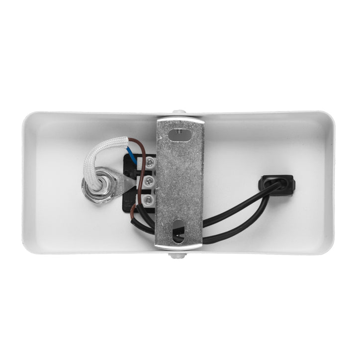 Vägglampa/väggbelysning Maclean, spot, rund, GU10, med 55x90mm brytare, vit, MCE369 W+LED-lampa GU10 7W Maclean Energy MCE437 WW varmvit 3000K, 220-240V~, 50/60Hz, 490lm