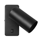 Maclean vägglampa / vägglampa, spot, rund, GU10, med 55x90mm strömbrytare, svart, MCE369 B+LED-lampa GU10 7W Maclean Energy MCE437 NW neutralvit 4000K, 220-240V~, 50/60Hz, 490 lumen