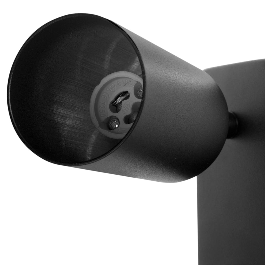 Maclean vägglampa / vägglampa, spot, rund, GU10, med 55x90mm strömbrytare, svart, MCE369 B+LED-lampa GU10 7W Maclean Energy MCE437 NW neutralvit 4000K, 220-240V~, 50/60Hz, 490 lumen
