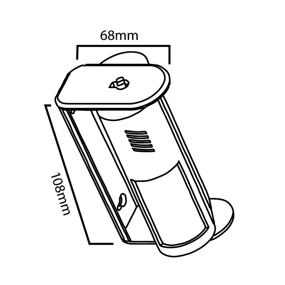 Maclean trådlös porttelefon, PIR-sensor, räckvidd 8 m, drivs av ett 9 V DC-batteri, volym över 70 dB, MCE311 W, 2 st