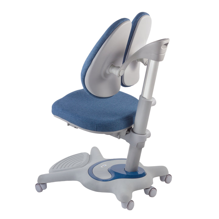 Ergo Office ergonomiskt höj- och sänkbart skrivbord för barn, grått, max 100kg, ER-417 2cz +Ergo Office ergonomisk stol för barn, justerbart nackstöd, höj- och sänkbart, max 75kg, ER-484N