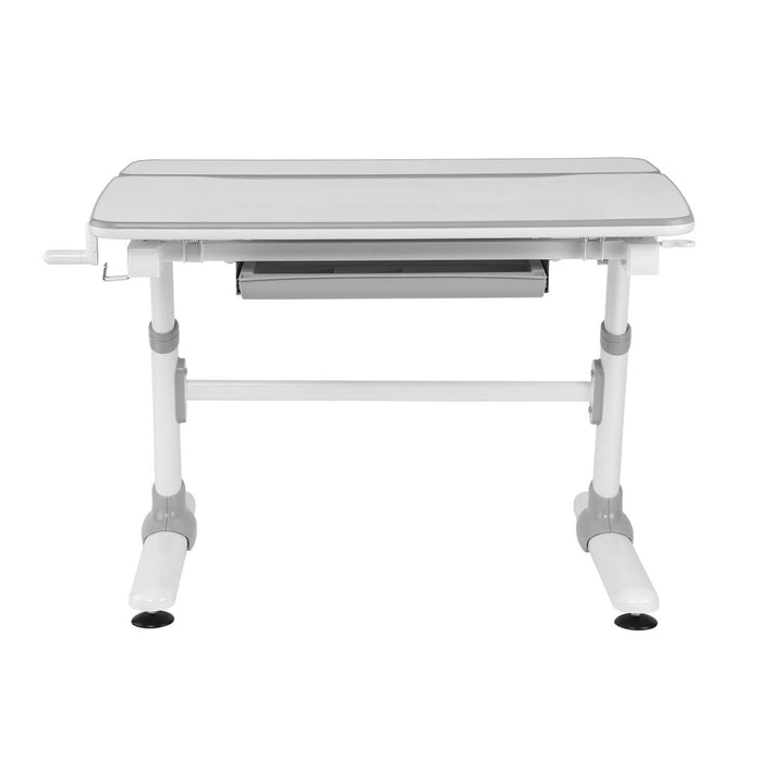 Ergo Office ergonomiskt höj- och sänkbart skrivbord för barn, grått, max 100kg, ER-417 2cz +Ergo Office ergonomisk stol för barn, justerbart nackstöd, höj- och sänkbart, max 75kg, ER-484N