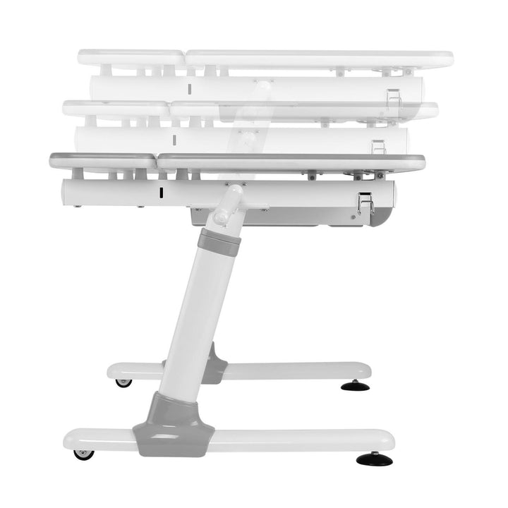 Ergo Office ergonomiskt höj- och sänkbart skrivbord för barn, grått, max 100kg, ER-417 2cz +Ergo Office ergonomisk stol för barn, justerbart nackstöd, höj- och sänkbart, max 75kg, ER-484N