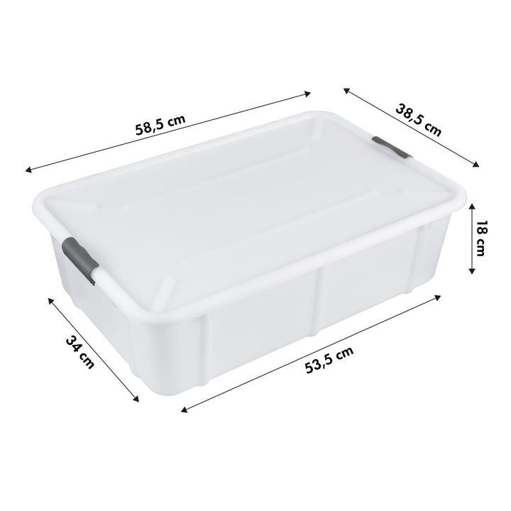 BranQ Velur 29L förvaringscontainer med lock och hjul