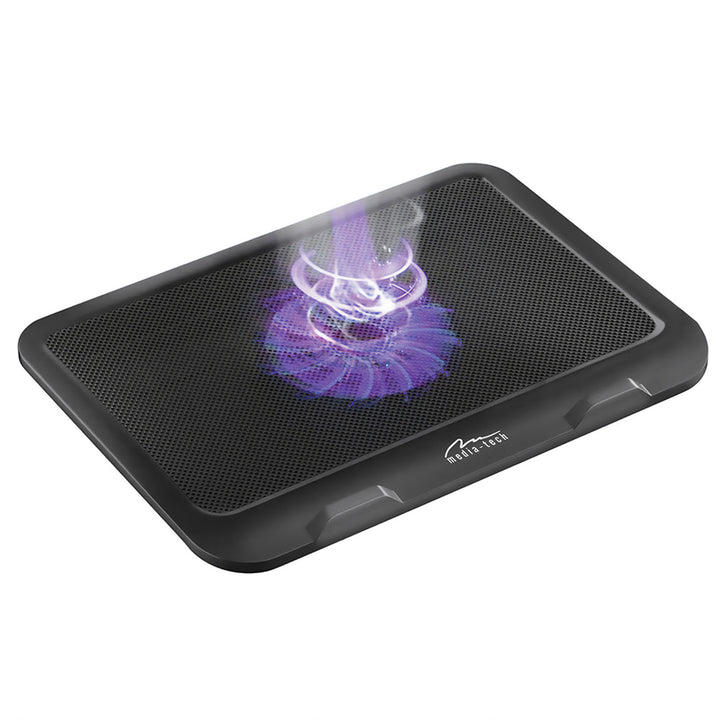 TYST KYLDYN - Kyldyna för bärbara datorer 15,6" och mindre, tyst, kraftfull, 13,5 cm fläkt, USB-port för genomgång