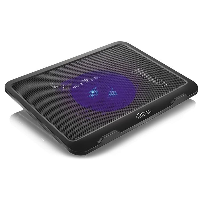 TYST KYLDYN - Kyldyna för bärbara datorer 15,6" och mindre, tyst, kraftfull, 13,5 cm fläkt, USB-port för genomgång