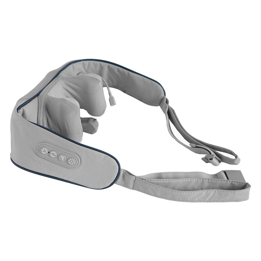 Massageredskap för axlar och nacke. Shiatsu, 5D-imiterade händer, 6 massagehuvuden, 3 lägen, 3 hastigheter, sladdlös, USB-C-laddningsport NACK- & SKULDERMASSAGER