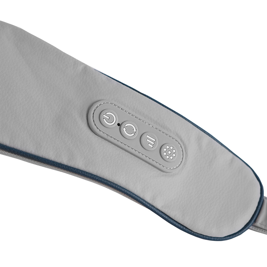 Massageredskap för axlar och nacke. Shiatsu, 5D-imiterade händer, 6 massagehuvuden, 3 lägen, 3 hastigheter, sladdlös, USB-C-laddningsport NACK- & SKULDERMASSAGER
