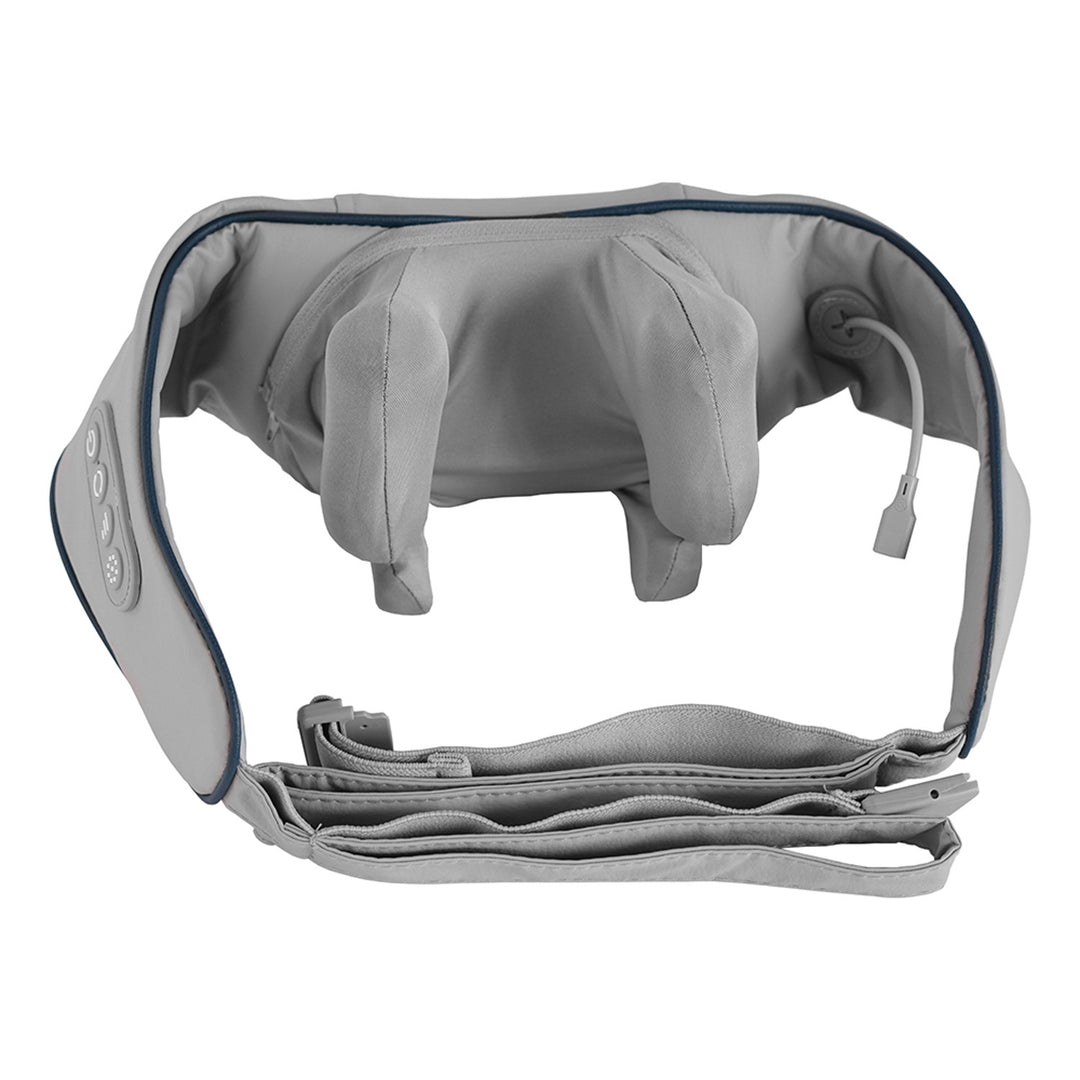 Massageredskap för axlar och nacke. Shiatsu, 5D-imiterade händer, 6 massagehuvuden, 3 lägen, 3 hastigheter, sladdlös, USB-C-laddningsport NACK- & SKULDERMASSAGER