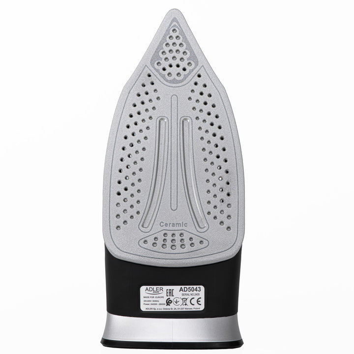 Adler sladdlöst ångstrykjärn, keramisk stryksula, 2800W, AD 5043