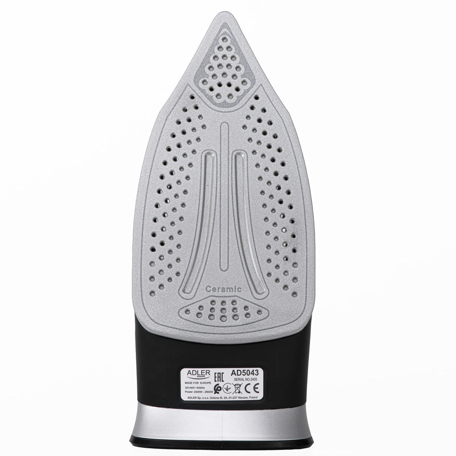 Adler sladdlöst ångstrykjärn, keramisk stryksula, 2800W, AD 5043
