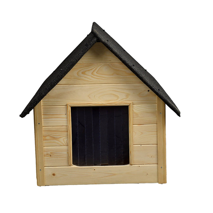 Hund- och kattskjul Woodok, isolerat, trä, stor XL, självmontering och målning, impregnerad ek blekt