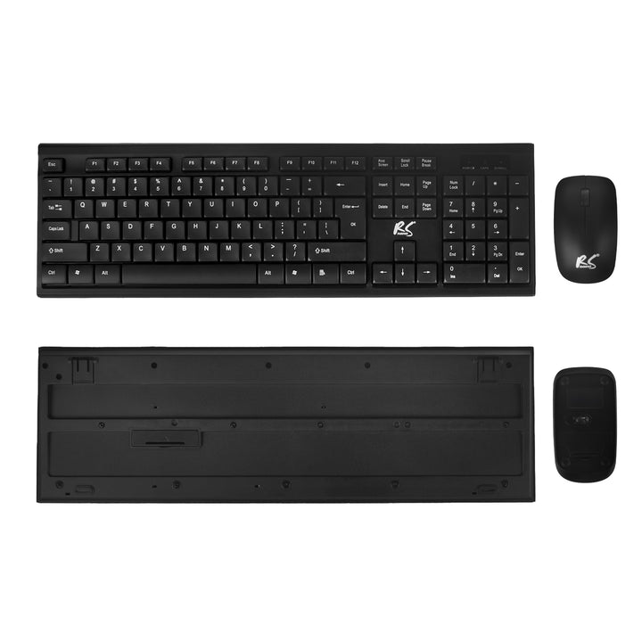 COMBO NanoRS trådlöst tangentbord + mus, RS580+Gaming tangentbord musmatta med RGB LED-bakgrundsbelysning NanoRS, 800x300x4mm, RS705