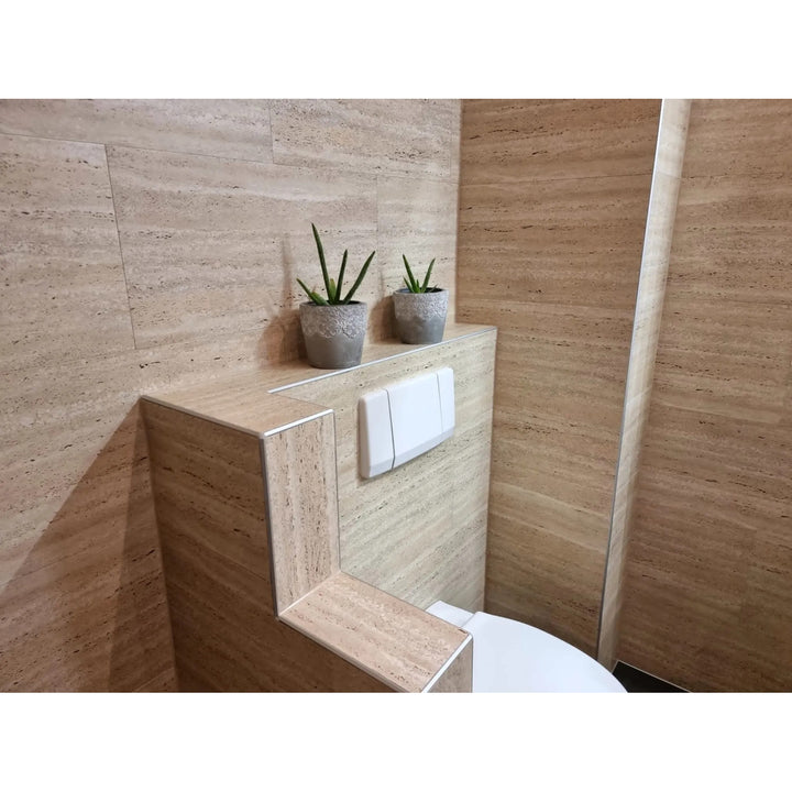 Fliesana självhäftande vägg- och golvplattor, set om 3, vattentäta, naturstensdesign