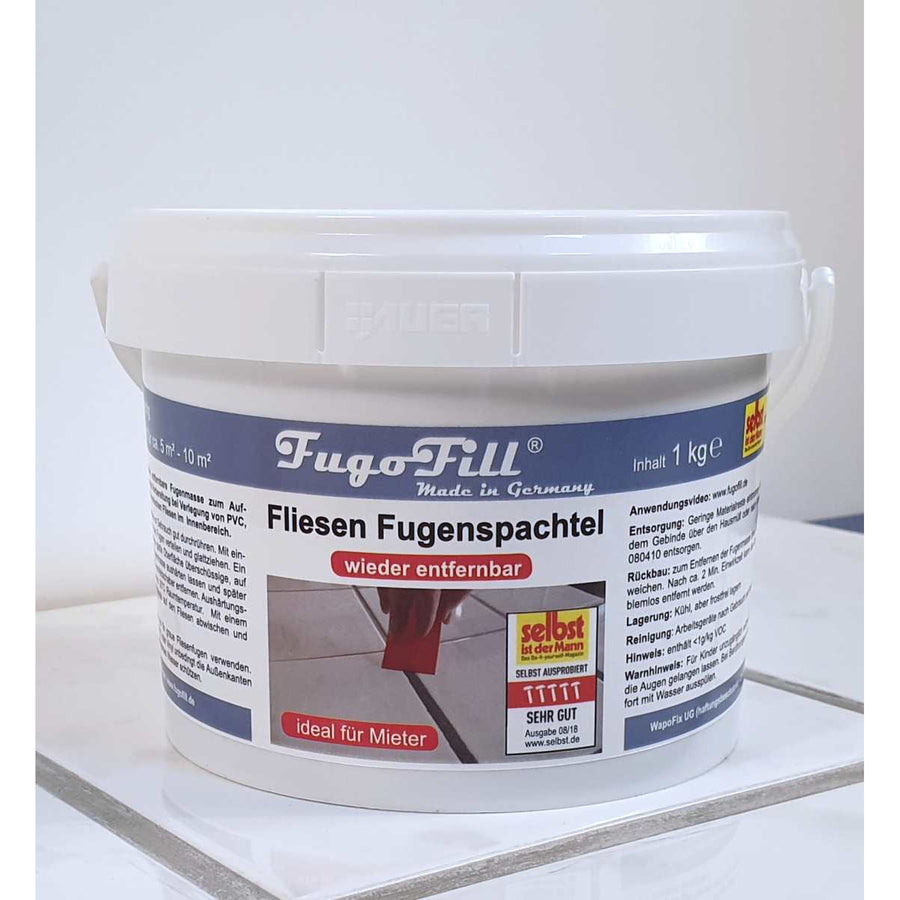 FugoFill avtagbar fogmassa för kakel, 1kg, grå