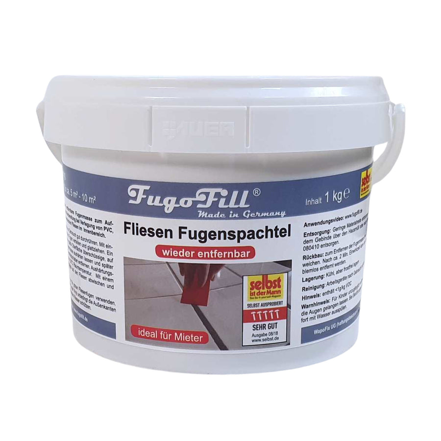 FugoFill avtagbar fogmassa för kakel, 1kg, grå