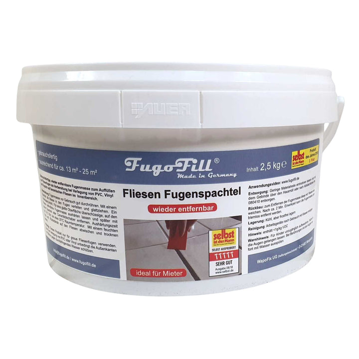 FugoFill avtagbar fogmassa för kakel, 2,5 kg, grå
