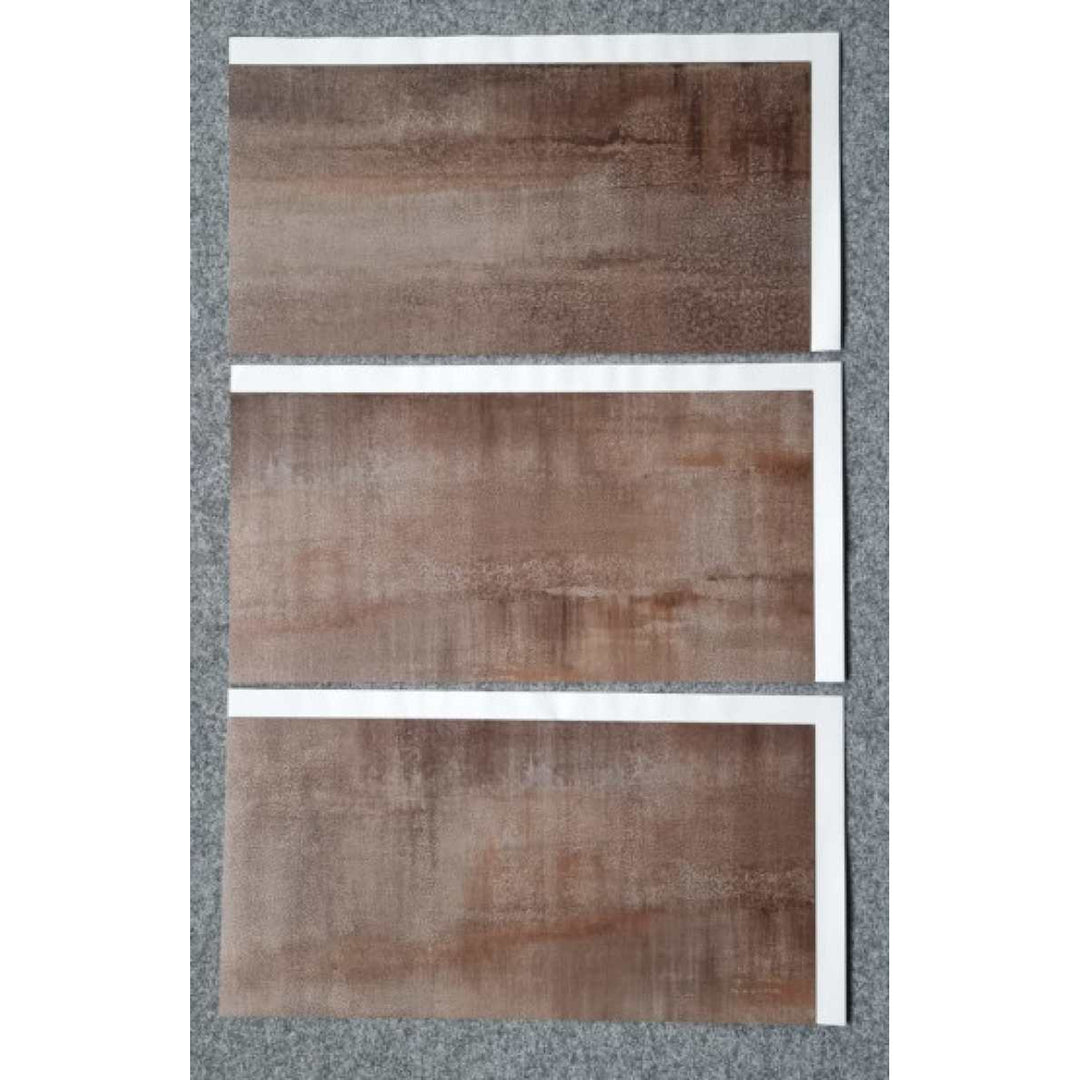 Fliesana självhäftande vägg- och golvplattor, set om 3, vattentäta, naturstensdesign, rostfärgade