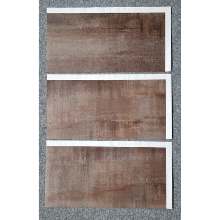 Fliesana självhäftande vägg- och golvplattor, set om 3, vattentäta, naturstensdesign, rostfärgade