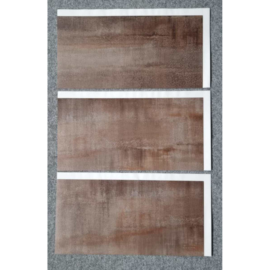 Fliesana självhäftande vägg- och golvplattor, set om 3, vattentäta, naturstensdesign, rostfärgade