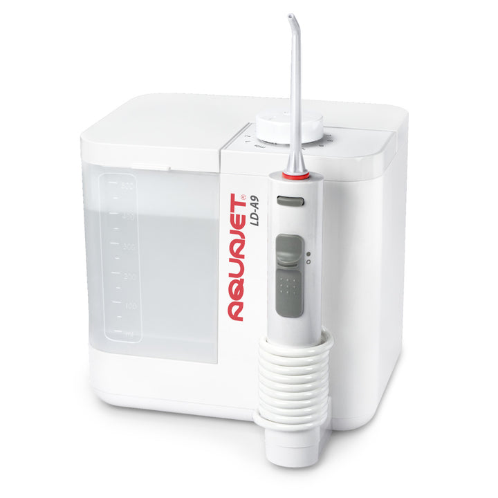 Aquajet irrigator, elektronisk styrning, 500 ml behållare, 4 spetsar, LD-A9
