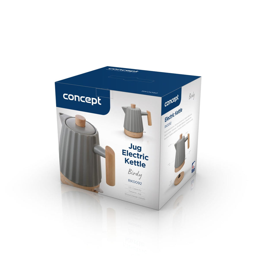 Concept vattenkokare, keramik, 1500W, 1,5L, mörkgrå, RK0092