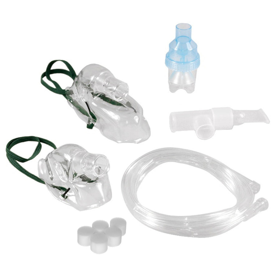 Kit med masker och tillbehör för Promedix PR-850 inhalatorer