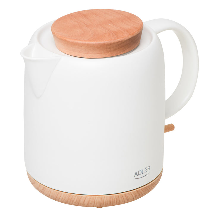 Vattenkokare i keramik 1,0L, 1200W, ecru, Adler AD 1304