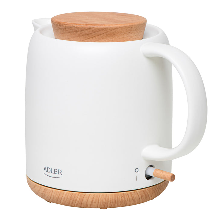 Vattenkokare i keramik 1,0L, 1200W, ecru, Adler AD 1304