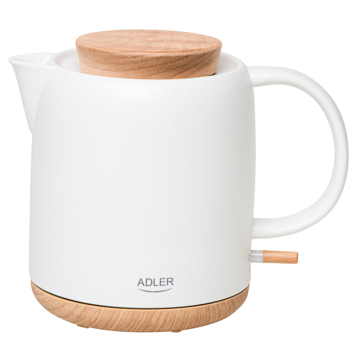 Vattenkokare i keramik 1,0L, 1200W, ecru, Adler AD 1304