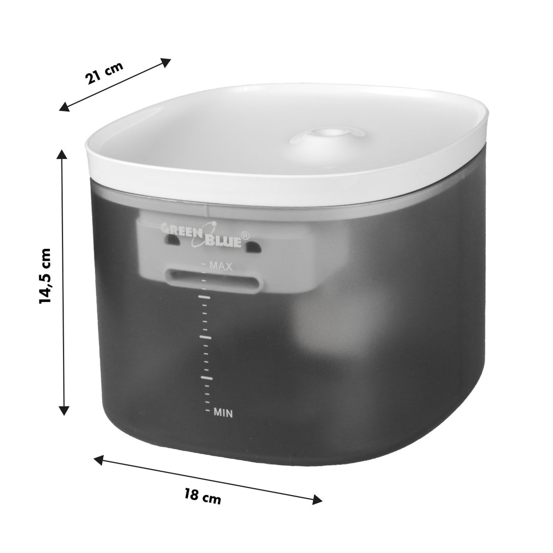 GreenBlue automatisk vattendispenser / drickare för husdjur, 3L, USB 5V1A, GB392 + GreenBlue automatisk matningsautomat / matare för husdjur, 6L, USB 5V1A, GB393
