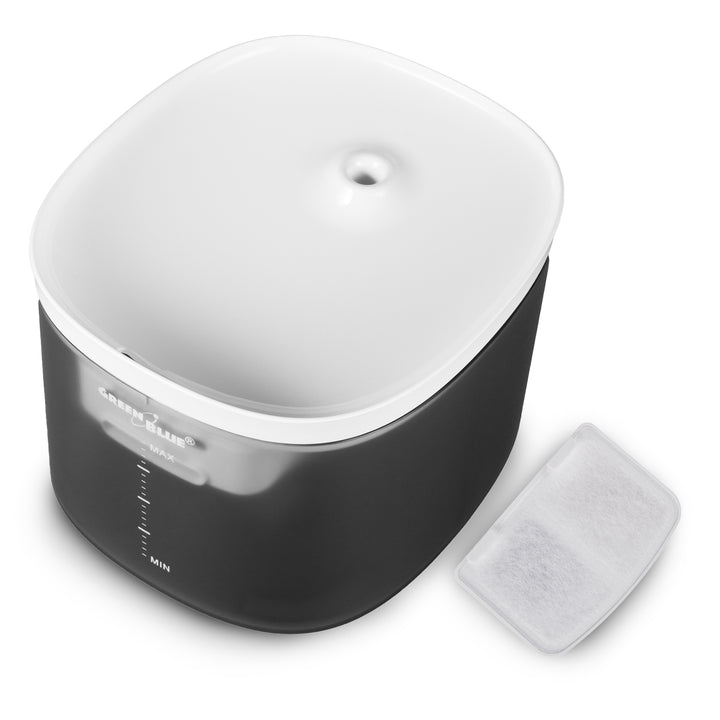 GreenBlue automatisk vattendispenser / drickare för husdjur, 3L, USB 5V1A, GB392 + GreenBlue automatisk matningsautomat / matare för husdjur, 6L, USB 5V1A, GB393