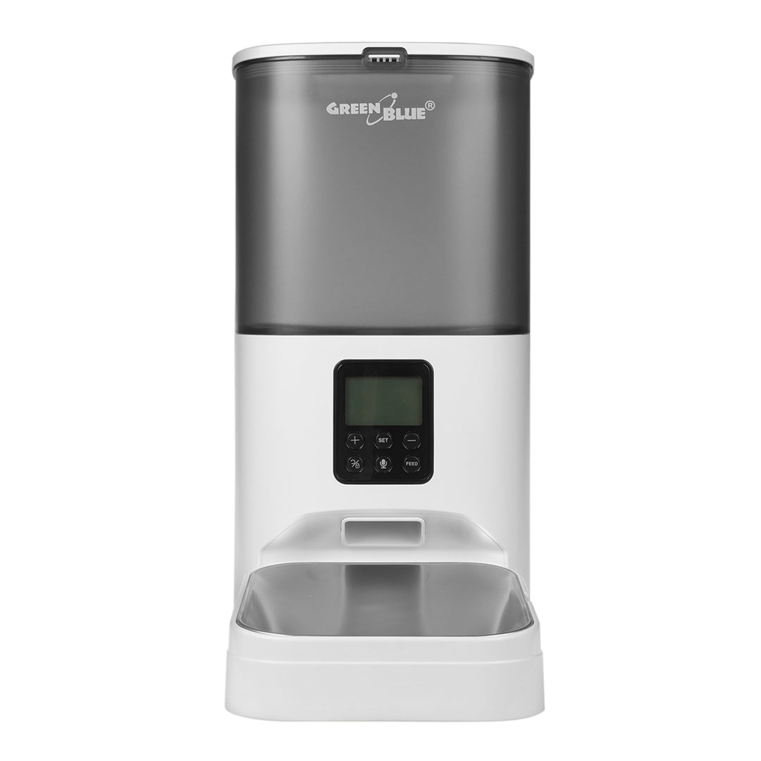 GreenBlue automatisk foderautomat för husdjur, 6L, USB 5V1A, GB393 + GreenBlue hygienkuddar/mattor för hund/katt, för kissträning, 60x40cm, 50st, GB495