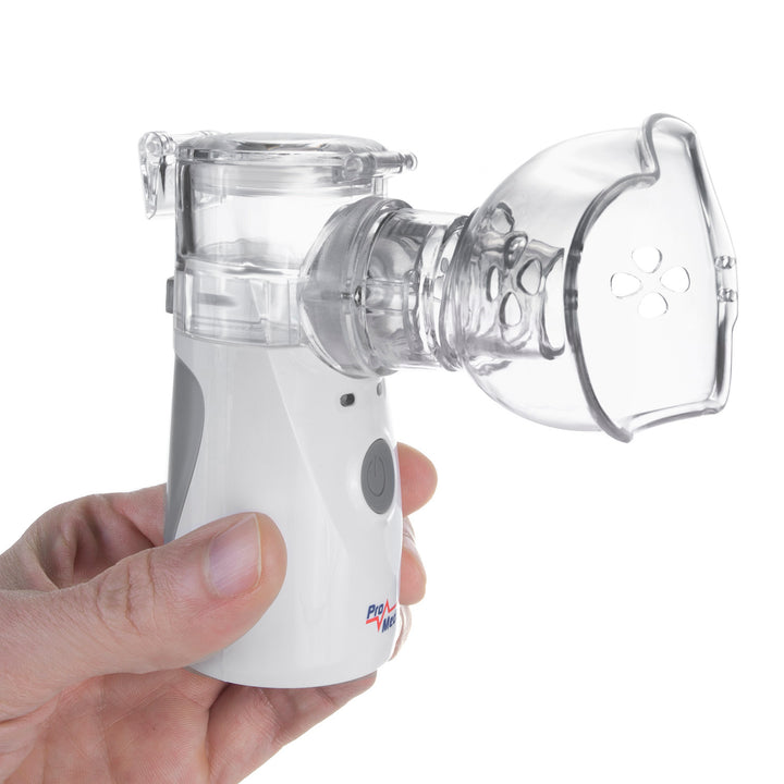 Promedix bärbar / handhållen sladdlös nebulisator inhalator, kit, masker, PR-835 + 2x Medicinska masker CE EN 14683:2019 - kit - blå färg 10 delar Promedix PR-280 BFE>98%.