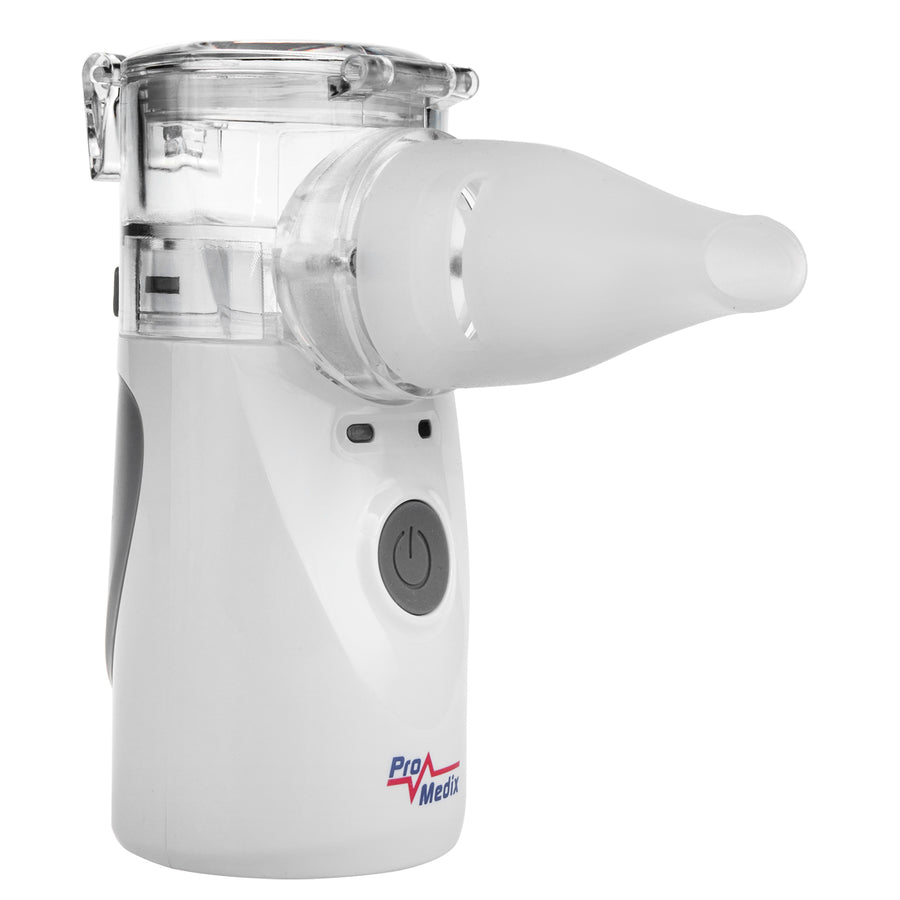 Promedix bärbar / handhållen sladdlös nebulisator inhalator, kit, masker, PR-835 + 2x Medicinska masker CE EN 14683:2019 - kit - blå färg 10 delar Promedix PR-280 BFE>98%.