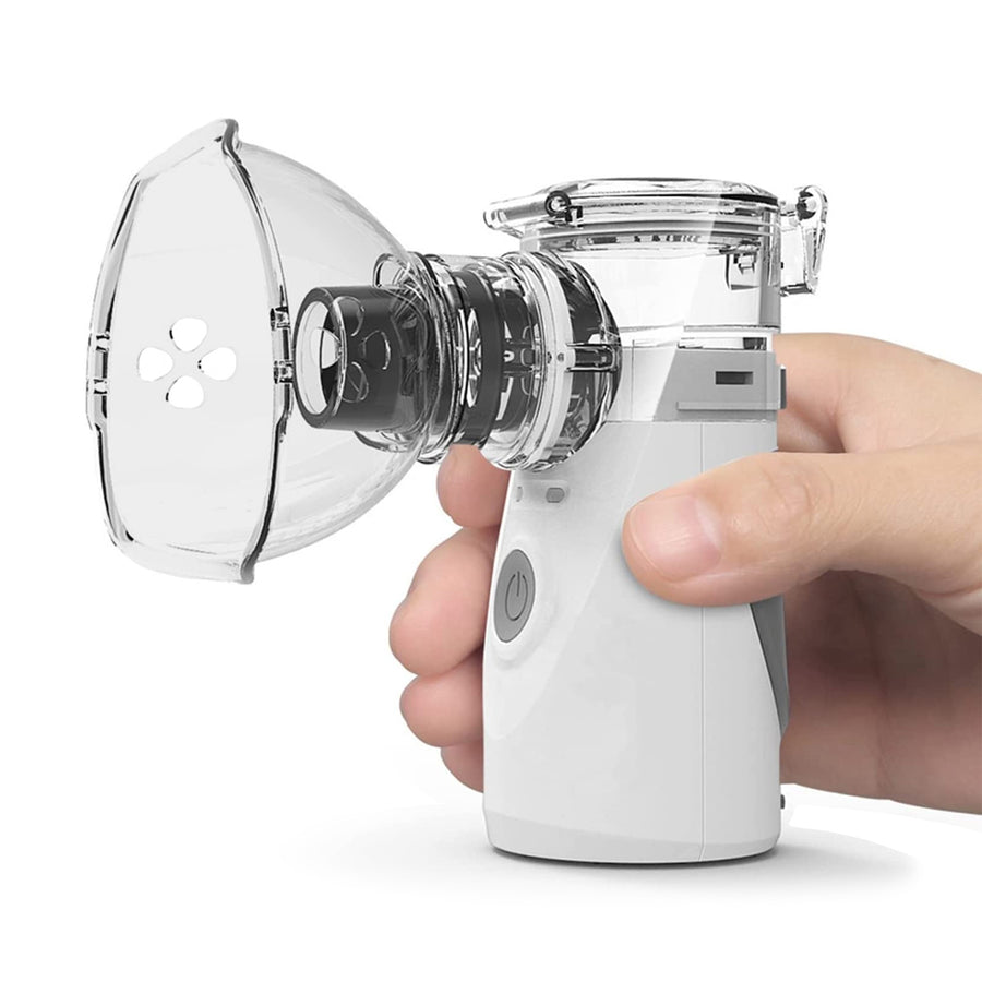 Promedix bärbar / handhållen sladdlös nebulisator inhalator, kit, masker, PR-835 + 2x Medicinska masker CE EN 14683:2019 - kit - blå färg 10 delar Promedix PR-280 BFE>98%.