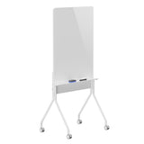 Ergo Office mobil skrivtavla, vertikal orientering, vit, enkelsidig, med hylla, tavlans mått 1190x790mm, ER-305