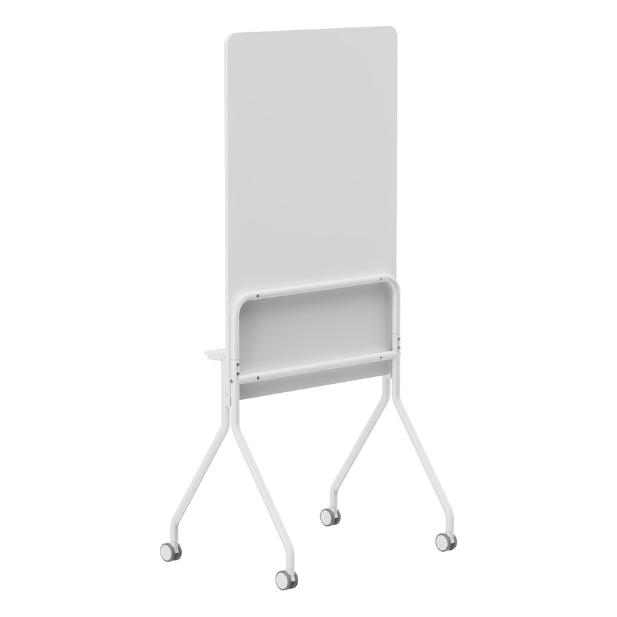 Ergo Office mobil skrivtavla, vertikal orientering, vit, enkelsidig, med hylla, tavlans mått 1190x790mm, ER-305