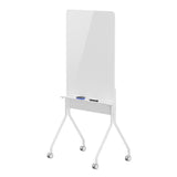 Ergo Office mobil skrivtavla, vertikal orientering, vit, enkelsidig, med hylla, tavlans mått 1190x790mm, ER-305