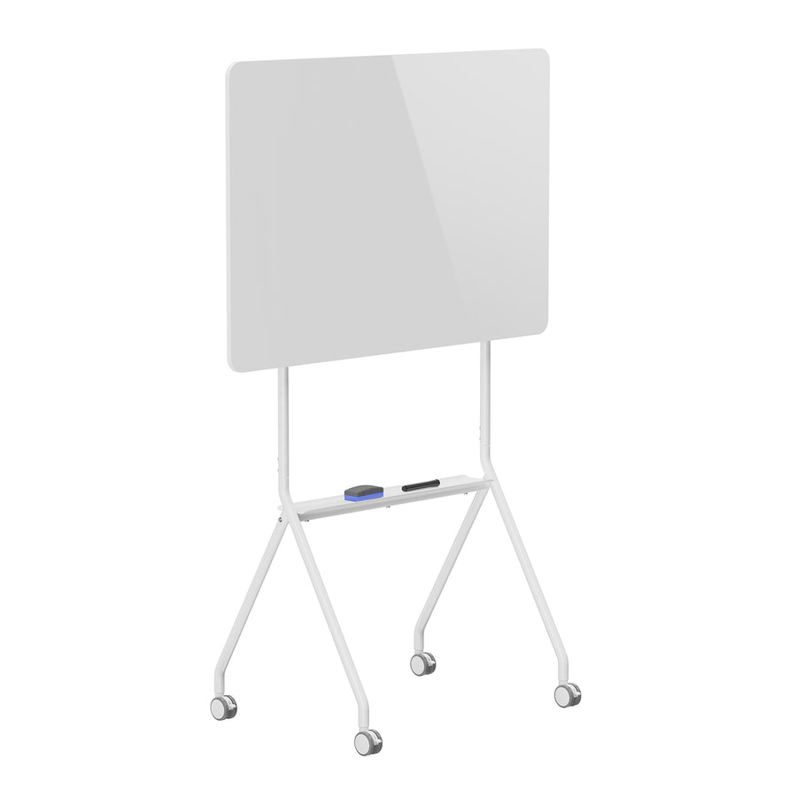 Ergo Office mobil skrivtavla, horisontell, vit, enkelsidig, med hylla, tavlans mått 1190x790mm, ER-306